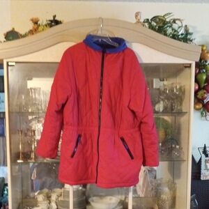 Women's Red and Blue Jacket